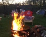 Getting all set for the Voice of Tourism Nova Scotia and TIANS Bonfire, East Coast Glamping in the Little Orchard Retreat at Atlantica Oak Island Resort.Summer 2016.