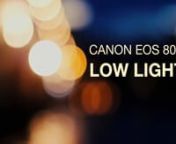 Make sure to download the video for better viewing experience!nnLow light and high ISO video test captured with the Canon EOS 80D in Full HD (1920x1080) with 24fps in All-I compression. Most of the footage was shot at ISO 1.600 and 3.200. No noise reduction, color correction or grading applied. We used the neutral picture profile and adjusted it so the sharpness and the contrast were all the way down. The saturation value was set to -2.nnBuy the camera: http://goo.gl/QZthtXnnReview coming soon t
