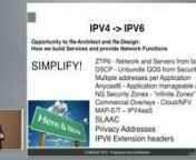 John Leddy, Network Engineering with Comcast, discusses how Comcast is leveraging segment routing to help transition their service provider network to something smarter with increased IPv6 capabilities, IPv4 transition mechanisms, and enhanced service delivery. Recorded at Segment Routing Field Day on June 21, 2016. For more information, please visit http://Segment-Routing.net/ or http://TechFieldDay.com/event/srr1/