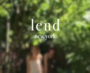 lend is a fresh clothing brand out of New York City with friendship at the heart of its philosophy. We cut and sew each piece of lend in Manhattan’s Garment District. With comfort and openness in mind, we carefully source our fabric, using only premium quality cotton textiles from Japan. nnColby and Callan are our Nodels for lend nyc&#39;s first collection. They are best friends who openly share wardrobes with each other. Watch the video to learn about their stories.nnwww.lend-nyc.comnetsy.com/sho
