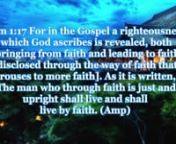 http://ournewcreationfellowship.org/nnTHE Why OF FAITH nnWhy Faith, because God instructed us to live by faith four time.Are did He?nn(Romans 1:17 KJV)For therein is the righteousness of God revealed from faith to faith: as it is written, The just shall live by faith.nn(Galatians 3:11 KJV)But that no man is justified by the law in the sight of God, it is evident: for, The just shall live by faith.nn(Habakkuk 2:4 KJV)Behold, his soul which is lifted up is not upright in him: but the just(
