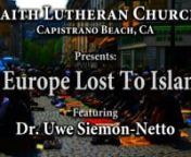 Is Europe lost to Islam -- or will the immigration of millions of Muslim refugees lead the renewal of Christianity on the Old Continent? Dr. Uwe Siemon-Netto discusses a stunning development that is totally ignored by the U.S. media: In Germany, droves of refugees from the Middle East are converting to the Christian faith. While the leadership of state-related churches disobeys the Great Commission, individual congregations baptize ex-Muslims every Sunday. One independent Lutheran parish in Berl