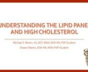 Lipid panels can be confusing to understand. This video shows patients how to understand Total Cholesterol, High Density Lipoprotein (HDL), Low Density Lipoprotein (LDL) and Triglycerides. Along with assisting you to make sense of what your practitioner is saying. Additionally, the following Links will aid you in your understanding. If you have any questions feel free to contact us at any time. nnnFact sheetsnnCommon Misconceptions about High Cholesterol- Myths about high cholesterol, know the t