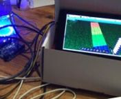 A Raspberry Pi 3 running Minecraft Pi Edition API in Python sending block colors via usb to Arduino controlling Adafruit Neopixel ring - 24.nThis script was designed to show Raspberry Pi users the potential for API development at Minecon 2013 in Orlando, FL. nThe Raspberry Pi 3 running the latest version of Raspbian OS includes Minecraft PE. The Arduino Sketch and python code are available via the blog post (paths to the various libraries in the Python code will need to be modified to point to t