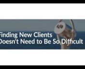 Finding New Clients doesn&#39;t need to be so difficult...If after watching this video, you have additional questions, please contact Jeb to get your personal one-on-one questions answered. nnCall Jeb at: (877) 941-9710nOr, Email: support@5qgroup.com