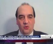 Learn why Dr. Farsalinos started his research - only on RegulatorWatch.com/VapersCornernnProduced by: Brent StaffordnReleased on December 29, 2015