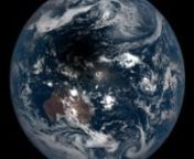 This video shows the 9 March 2016 solar eclipse over Indonesia and the Pacific Ocean, as seen from the Lagrangian point L1, one million miles away.nIt is based on NASA&#39;s DSCOVR/EPIC images set into motion by our Blueturn technology.nMore on :nhttp://www.blueturn.earthnhttp://www.facebook.com/blueturn.earthnSpeed - x300
