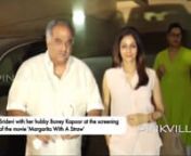 Sridevi with her hubby Boney Kapoor at the screening of the movie 'Margarita With A Straw' from sridevi