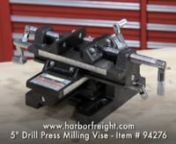 You&#39;ve already got a drill press, and now with this milling vise you can use it for precision milling and drilling in wood or plastic. This milling vise provides quick, accurate multiple positioning of your workpiece. Precision-machined cast iron body.