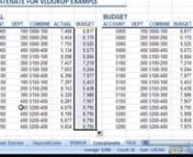 Excel Video 65 covers a common problem in VLOOKUP, what to do when there’s a problem with the data you’re looking up.In the video example, the accounting data has an account number and a department number.There are several departments using each account number, so if you try to VLOOKUP based on account number Excel can’t figure out which department you want to look up.nnThe solution is to concatenate the data, to make two or more pieces of data one unique piece of data that Excel can f