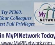MyPINetwork is a professional network of personal injury attorneys and medical providers caring for patients involved in personal injuries. PI360 Solutions is a HIPAA compliant, secure private cloud legal portal within which personal injury attorneys and legal staff can view the reports from medical providers and diagnostic imaging and reports instantaneously following upload into PI360 Solutions.nnLegal staff can pre-enroll their personal injury attorney using an easy three-step process. Routin