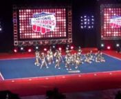 This is Cheer Extreme&#39;s Medium Senior Level 5 team, Lady Elite, competing at the NCA National Championship cheerleading competition at the Kay Bailey Hutchison Convention Center in Dallas, TX on 3/1/15. They were in 11th place out of 19 teams with a score of 93.73 after Day 2.They are from Kernersville, NC.