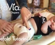 A fantastic prefold diaper tutorial featuring Trifold, Newspaper Fold, and Jellyroll Fold all with a GroVia Shell as the cover.