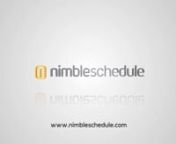 NimbleSchedule is an intuitive, web-based scheduling and labor management solution which helps you streamline and automate workforce management operations. It is easy to operate, so managers and employees alike are involved in the scheduling process.nhttp://www.nimbleschedule.com/