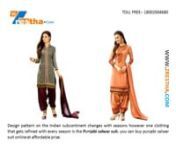 Punjabi Churidar suits designs come up in extent set for young ladies, married women and old ladies, that all incorporate mixture of design giving popular yet conventional wear. This traditional Punjabi Churidar suit is characterized totally with stole or duppata.