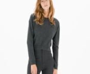 W Cashmere Crop Charcoal LS from ls