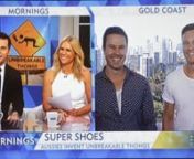 We were asked to do an interview with David Campbell and Sonia Kruger on Channel 9&#39;s &#39;Mornings&#39; show and explain our new range of interchangeable thongs with no more blow outs - here is the footage:)