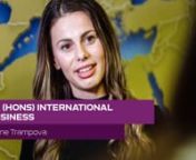 BA (Hons) International Business student Emine Trampova talking about her experience in the Netherlands as part of the year-long study abroad programme.