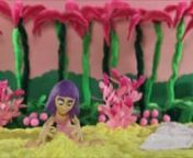 Animation by Kisse for their SS19 collection. A girl with purple hair, a six eyed octopus and a mermaid.