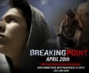 Subscribe for more Videos: http://www.youtube.com/c/PlantationSDAChurchTVnnAfter an abrupt move to Miami, Jae, a conflicted teenager, meets a girl’s kindness, her peers, a mysterious guardian, and unseen evil.nnBreaking Point is a powerful movie dealing with themes of depression, suicide, and coming of age in a world of unseen evils!! nnBreaking Point is a production of the Plantation Film Ministry and was written, performed, and largely produced by youth in the Tri-County area (Broward, Palm