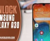 https://unlocklocks.com Get unlock code now!nnThis Tutorial demonstrates how to carrier/SIM unlock an Samsung Galaxy A30 from AT&amp;T or any carrier by unlock code to allow the use of any other local or foreign SIM Card (T-Mobile, Straight talk, MetroPCS etc…).nnUnlocking an Samsung Galaxy A30 by unlock code is easier than you think. It doesn’t involves any knowledge or tool. Please follow these steps :nn1. Get the unique unlock code of your Samsung Galaxy A30 from https://unlocklocks.comnn