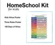 The We Choose Virtues HOMESCHOOL KIT has everything you need to teach 12 essential virtues in just minutes a day, bringing peace and order to your homeschool. This flexible curriculum works in countless homeschool formats and includes a lesson plan. You don&#39;t have to homeschool to use this kit!nHow to use this Tool: nMemorize the simple action-definitions and antonyms for each Virtue.nPractice each Virtue using the real-life demonstrations provided on the Parenting Cards.nReinforce each Virtue u
