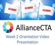 Week 2 - Alliance CTA Orientation AgendannProgram Name: Building Trusted Networksn•tCouncil Exchange Board of Trade Articles of Incorporationn•tRole of Research - Looking Forward Research &amp; Developmentn•tFor Profit Holding Company - Community Outcome Fundn•tDepartment of Education Submission - Opportunity Fund Complex Definitionn•tHUD MOU - Virtual Internshipn•tFederal Data Strategy Use Case &amp; Opportunity Zone RFI for Analyticsn•tCertified Member VS Executive Memben•tCert