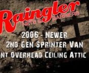 Installation guide for the Raingler Front Overhead Ceiling Attic Net on the Sprinter 2nd Gen Van nn©Raingler Nets &amp; Barriers 2019