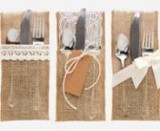 Handcraft 3 types of silverware holders quickly and easily!nnFull Blog Post: https://paperm.art/diyslvrhldnnHere’s what you’ll need:n- 4” Burlap Fabric (Color: Natural, Size: 4