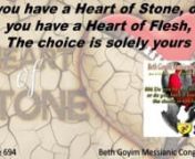 694 Do you have a heart of stone or do you have a heart of flesh,nthe choice is solely yoursnnSYNOPSIS: Why did the Jewish Messiah Yeshua say to another Jewish learned man, “you must be born again?” What does that have to do with a heart of stone or a heart of flesh? What does that have to do with the real biblical meaning of the Ruach HaKodesh living inside you? What does all this have to do with the hyper-grace movement?nnLESSON 1: THE REAL MEANING OF BEING BORN AGAIN. Yochanan (Jn) 3:1-21