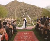 A tale of high school sweethearts and Boho chic to die for! Every detail of Lauren &amp; Daniel&#39;s destination wedding at the Ritz-Carlton Dove Mountain was ahhmazing...from the floral laden teepee as the ceremony backdrop, to Lauren&#39;s coolest wedding gown ever designed by Rue De Seine, to Daniel&#39;s incredible reaction to Lauren as she walked down the aisle...oh, wow! It&#39;s so, so good! It&#39;s one of those videos that makes you want to laugh, cry, dance and makes you happy that high school sweetheart