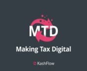 In this brief video, Jenny Strudwick, Senior Product Manager for Tax Products, covers the basics of HMRC&#39;s fast-approaching tax reform; Making Tax Digital (MTD).nnWhat is MTD?nWho is impacted by MTD?nWhat are the deadlines for businesses?nWhat do UK businesses need to do to get ready?nIs MTD a good or bad thing for UK businesses?nHow can KashFlow help to provide peace of mind?nWhat about businesses that use an accountant?nWhat can people get more information?