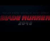 Blade Runner 2049 : Sound Design :nnUsing Pro tools and my skills in sound design to re-create the sound design for Blade Runner 2049 trailer. Modifying and adapting a musical piece by