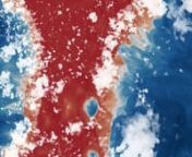 XY cross section of theta-e (equivalent potential temperature) at the lowest model level (15m) and simulated clouds (synthetic albedo based on liquid water path). Theta-e is coloured on a symmetric-log-scale from -10K (dark blue) to +10K (dark red) as deviations from the domain mean value, to highlight the cold pools. Each frame is 30 seconds, so this is 900x real-time. nnThis animation shows the initial stage in a Radiative-Convective Equilibrium LES case, as part of the RCEMIP project (http://