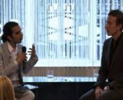 Joseph Velosa, CEO of Matthew Williamson interviewed by Imran Amed, editor of Business of Fashion at the latest FBC event at Swarovski CRYSTALLIZED™ .