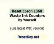 - Does your epson l360 printer stop to print and say: parts inside your printer are at the end of their life?n- Errore stampante --&#62; consultare la documentazione e contattare l&#39;assistenza se necessarion- Does it say ink pads need changing?n- Have you got an e-letter in the display and red flashing lights?n- Are you being told to take your printer to an epson service center?nnDont buy a new printer! dont take your printer to a service center as you just need to reset the internal waste ink counte