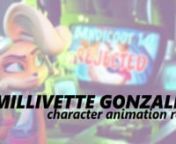 I&#39;m excited to share my latest character animation reel with y&#39;all! nnProjects in order of appearance: nn1. Ron&#39;s Gone Wrong, DNEG Animation (2021) n2. Game Cinematics for Crash Bandicoot 4: It&#39;s About Time, Brazen Animation (2020)n3. SCOOB!, ReelFX. (2020)n4. Hotel Transylvania 3, Sony Imageworks (2018) n5. Part of a group personal project with some friends! :D (2020)nnContact: millivette.gonzalez@gmail.comnLinkedIn: https://www.linkedin.com/in/millivette/