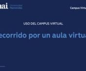 Recorrido por un aula virtual y sus distintas opciones en el campus de UMAI.