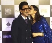 Deepika Padukone and Ranveer Singh exchange kisses and indulge in PDA at the Chhapaak screening. Deepika came up with a sudden quirk to kiss Ranveer in front of the paparazzi during the photo-ops. Ranveer was amazed by DP’s sudden gesture and can be seen blushing for a few seconds before he says “my turn” and places a peck on her cheeks too. This will make all the DeepVeer fans go aww with their adorable camaraderie. Deepika looked stunning in a sequin blue saree, while Ranveer made a dapp