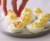 Deviled eggs make for the BEST healthy snack or appetizer recipe!