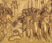 Lorenzo Ghiberti foi um escultor renascentista italiano, nascido na cidade de Pelago, em 1378. Se formou na oficina do ourives Bartoli di Micheli, começando sua carreira como pintor. Mais tarde, teve uma oficina em Florença, onde empregou diversos artistas, entre eles, Michelozzo, Masolino da Panicale e Donatello.nFicou conhecido por suas esculturas no estilo gótico. Em suas obras, era presente a perspectiva com característica principal. É conhecido também por seus relevos, principalmente
