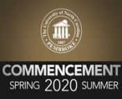 Saturday, August 8, 2020nChancellor Robin Gary CummingsnInvocation, Rev. Kelvin BarnesnNational Anthem, Miss Indian North Carolina 2020-2021, Kaitlyn DealnFaculty Senate Chair, Dr. Abigail MannnStaff Council Chair, MaRyia Bass-MaynornSGA President 2020-2021, Thomas Crowe-AllbrittonnBoard of Governors &amp; UNC System Representative, David PowersnCommencement Address/Keynote Speaker, Head Coach of the University of Houston Men&#39;s Basketball, Kelvin SampsonnBoard of Trustees Chair, Don MetzgernPres