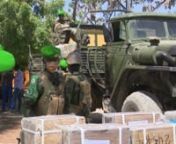 STORY: AMISOM donates medical supplies to Beletweyne General HospitalnDURATION: 4:49nSOURCE: AMISOM PUBLIC INFORMATION nRESTRICTIONS: This media asset is free for editorial broadcast, print, online and radio use.It is not to be sold on and is restricted for other purposes.All enquiries to thenewsroom@auunist.orgnCREDIT REQUIRED: AMISOM PUBLIC INFORMATIONnLANGUAGE: SOMALI NATURAL SOUND nDATELINE: 9/JULY/2020, BELETWEYNE, SOMALIAnnnSHOT LIST:nn1. Wide shot, sector 4 soldiers serving under th