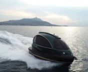 completely tailor-made for the client, this new jet capsule version named ‘royal version 001’ offers 18 sqm of wide deck space, providing 9 or 12 springy seats, while equipped with a toilette room and a dinette corner/bar in the rear part. the jet can be fitted with yanmar diesel engines, with a range of power that goes from 370 hp up to 880 hp, coupled with a latest Hamilton jet drives, it can reach respectively speeds from 32 knots up to 62 knots.nnthe newly installed air conditioning syst