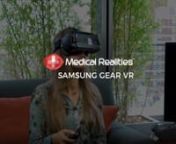 Medical Realities is an innovative group offering medical training products, specializing in Virtual Reality, augmented reality and serious games. By using consumer-level virtual reality devices such as the Google Daydream, Samsung GEAR VR and Oculus Rift, Medical Realities can reduce the cost of training, reach a wider audience &amp; provide a completely safe learning environment for medical students. nnwww.medicalrealities.com