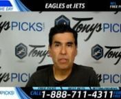 Go to: https://www.tonyspicks.comThe Philadelphia Eagles will battle New York Jets in an NFL pro football preseason game Thursday August 31st, 2017. nnNFL pick prediction odds New York Jets -1 with over under odds 36. The game airs delayed on NFL Network. NFL pick prediction Eagles at Jets is available and sent fast to preview readers following the below info. nnStart Time: 7PM ETnnLocation: New YorknnDate: Thursday August 31st, 2017nnTV: NFL NetworknnNFL Point Spread Odds: New York Jets -1nnM