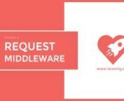 This tutorial continues now in another Laravel topic that is the request middleware. Middleware is a class that executes business logic between the route and your controller action, meaning that you can filter your HTTP request to validate business rules or anything you like, giving you the choice to stop and not run your controller action. It can be used for specific interim validations you want to do (e.g. user is authenticated, user has a specific role, etc) or any other logic you would like