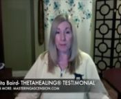 A short Testimonial on ThetaHealing. Learn more at: MasteringAscension.com