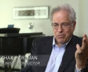 Itzhak Perlman, one of the foremost violinists in the world, was born in Israel and came to the United States at 13, appearing on the “Ed Sullivan Show” and going on to study music at Julliard. He has since added conducting to his resume, and as a polio survivor, he focuses his philanthropic efforts on programs for people with disabilities as well as those that promote music.nnIn this video, Perlman tells the story of how his parents migrated from Poland to Palestine in the early 1930s and w