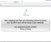Installing SCOPIA Client with Internet Explorer on Windows 10